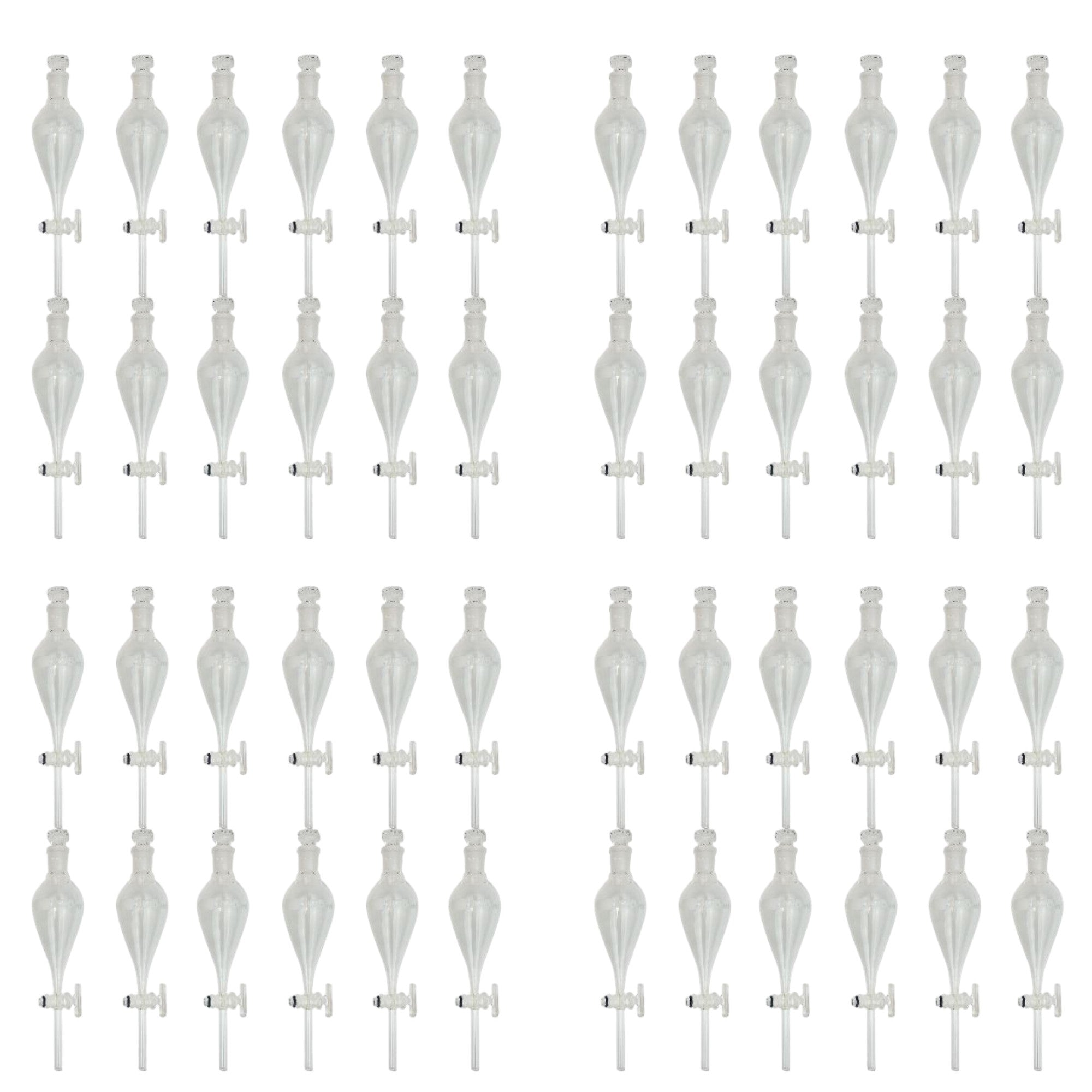 Separatory Funnel with Glass Stopcock, 125ml, Case of 48