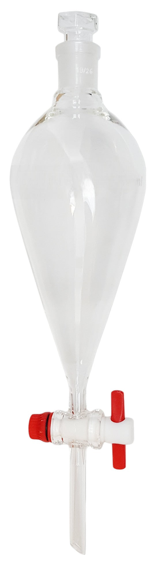 Separatory Funnel with PTFE Stopcock, 250ml Capacity, Case of 12