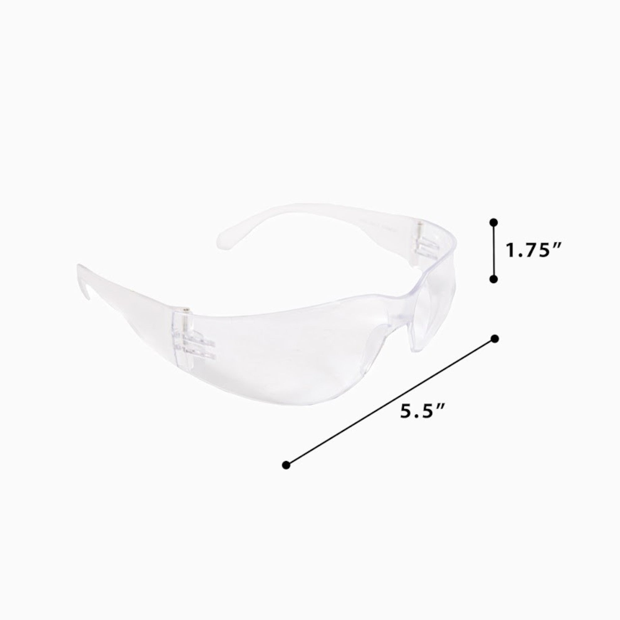 Safety Glasses. High Impact Resistance, UV 385 protection, Anti-Scratch Coated Lens, Frame & Lens Polycarbonate, Clear Color ANSI Z87.1 approval CE EN166.