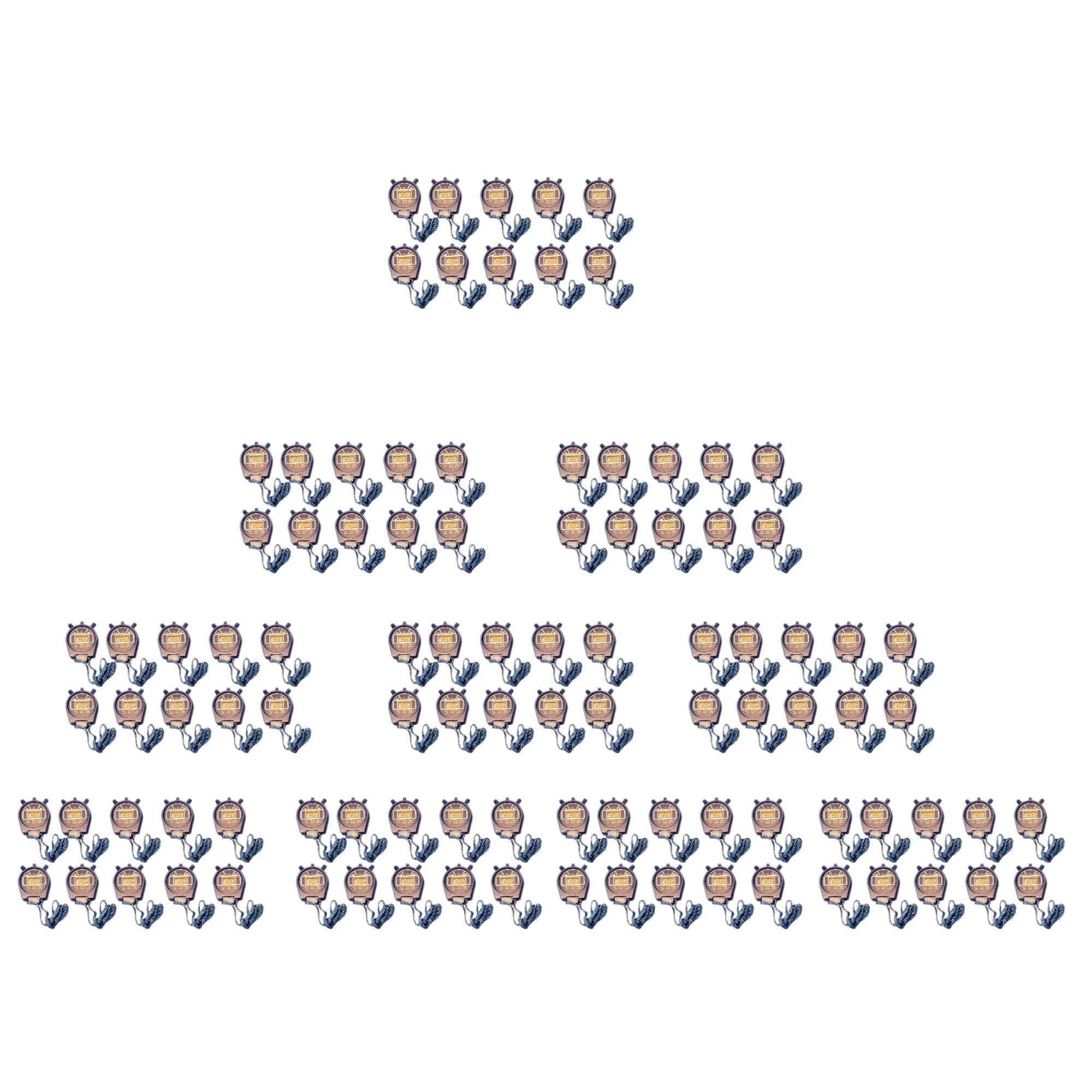 Stopwatch - 24-Hour Digital Stopwatch. Settings: Hours, Minutes, Seconds and a Calendar Display, and 1/100 second chronograph. Suitable for use by a coach in sports and for timing in science classrooms. Case of 100.