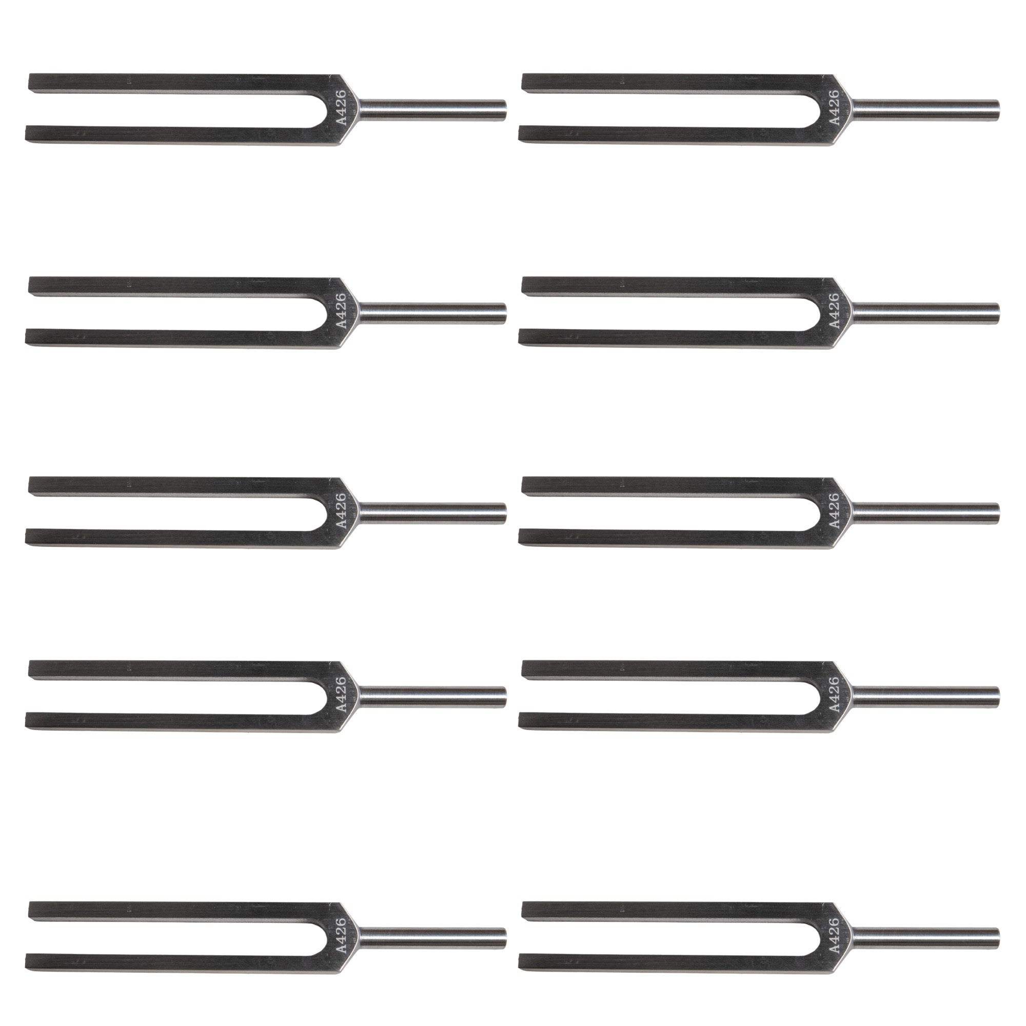 Tuning Fork, 426A. Sold as a pack of 10 Tuning Forks. Made from High Quality Aluminum.