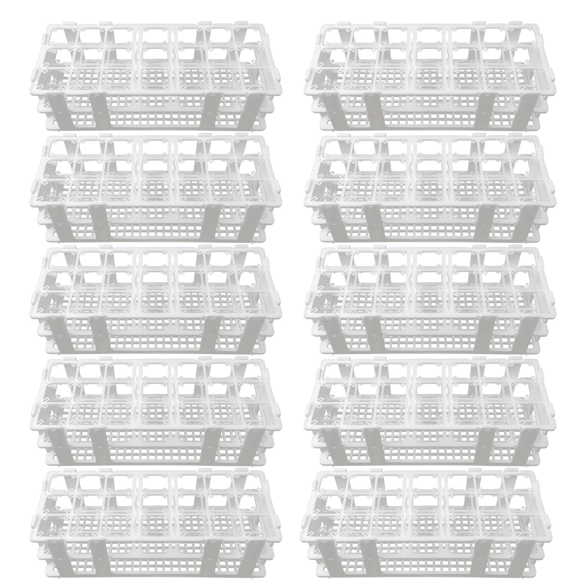 Test Tube Rack, 21-Hole Rack for up to 25mm Tubes, Pack of 10