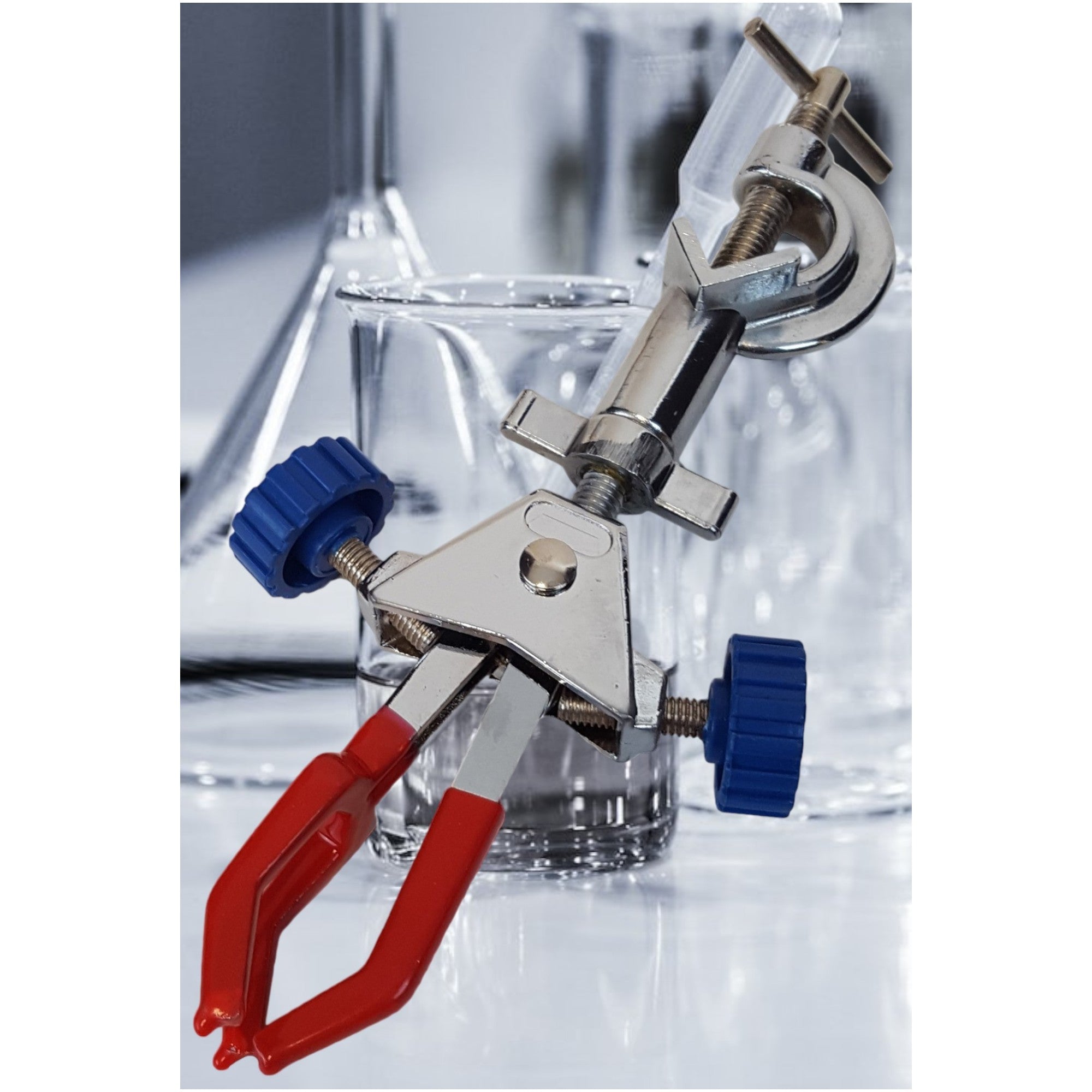 Clamp - Universal Clamp, Three Prongs with Coated Jaws.