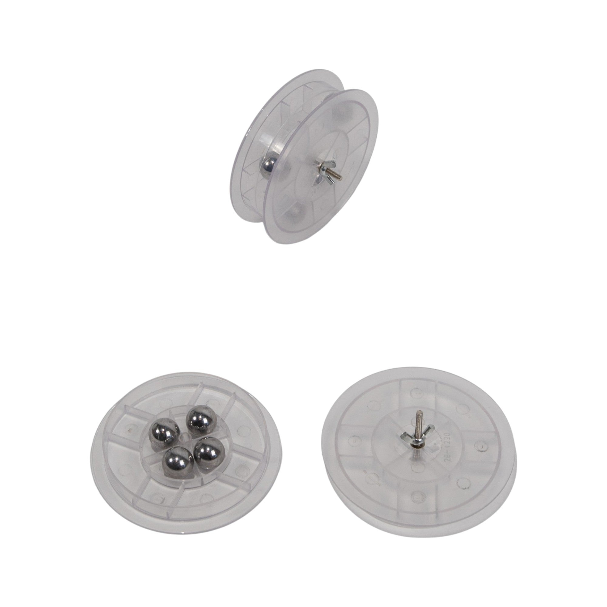 Variable Inertia Apparatus with Semi-Transparent Case. The Set Includes 2 Discs, & 6- 19mm Steel Balls - Enhance Physics Learning with Hands-On Rotational Dynamics