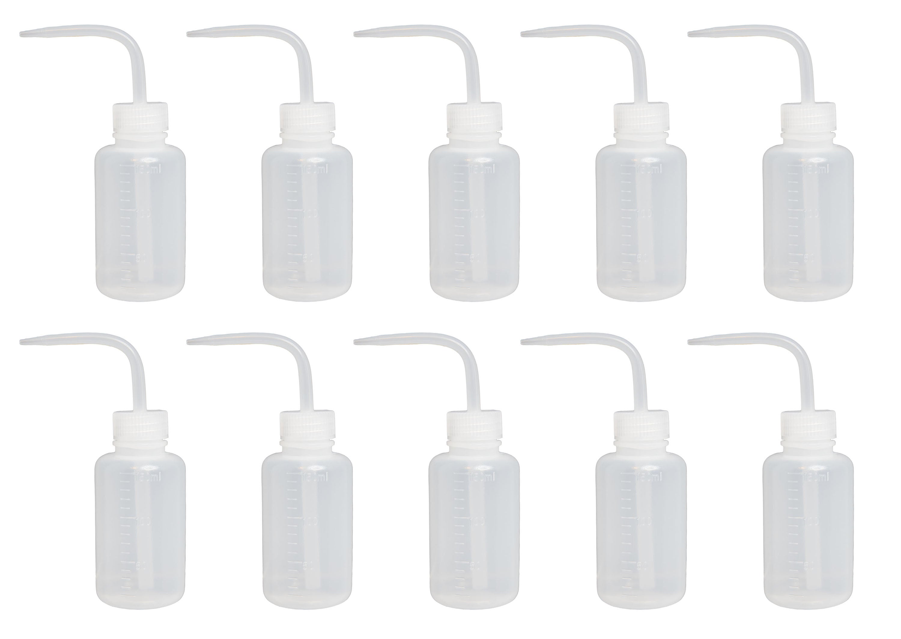 Wash Bottle, Graduated, Polyethylene, 150ml capacity. Pack of 10.