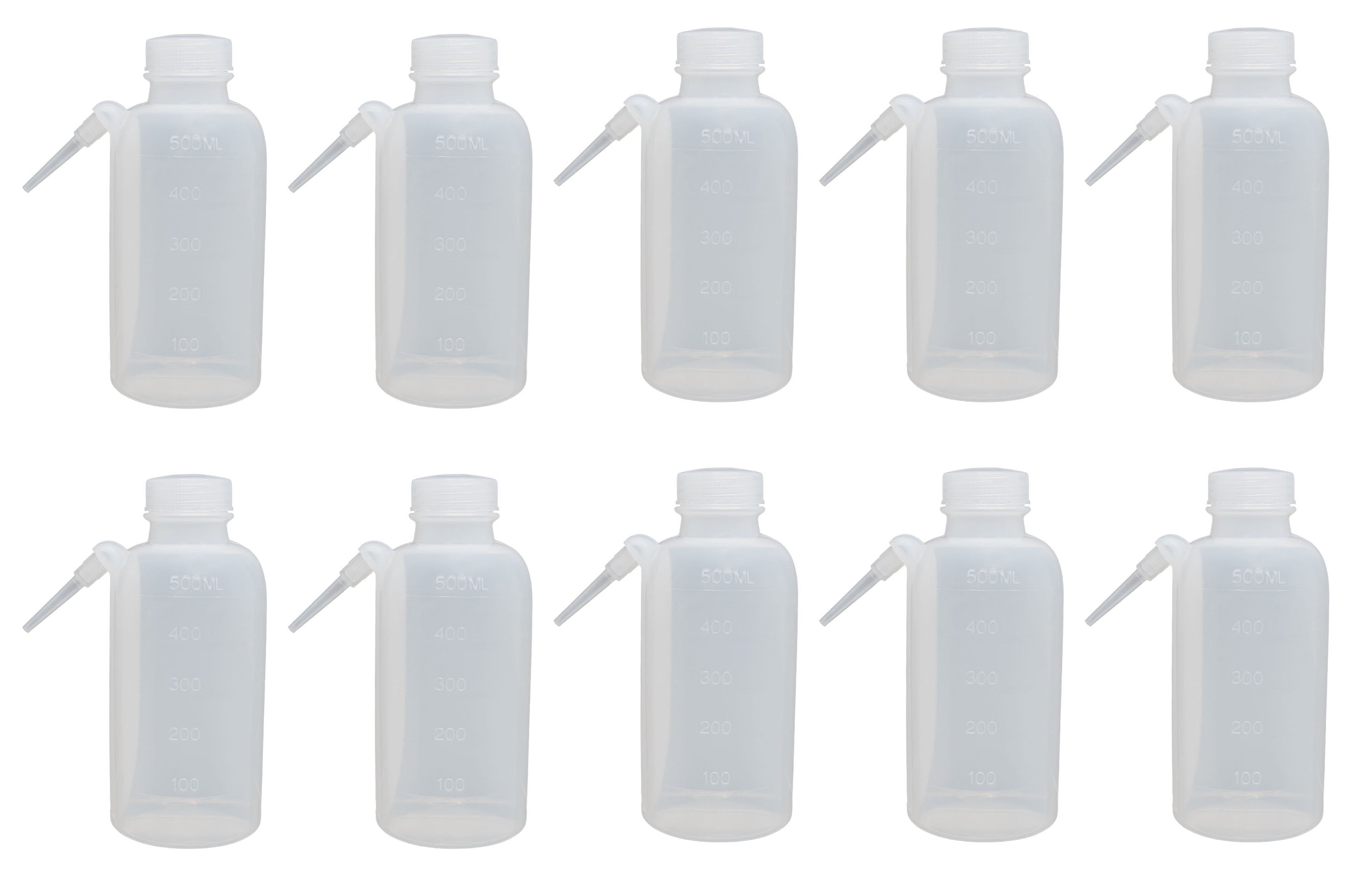 Wash Bottle, Graduated, Polyethylene, 500ml capacity.  Pack of 10.