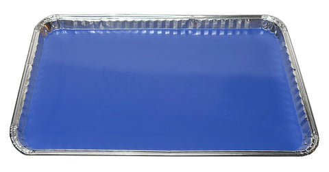 GSC International #345 Dissecting Pan Disposable Aluminum Pan Size 7x11x1 inch, with Blue Plastisol.