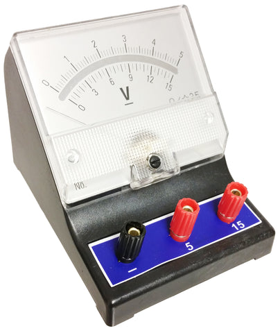 Analog Voltmeter, 0V to 5V, 0V to 15V; DC; Case of 40 by Go Science Crazy