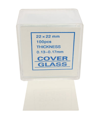 Microscope Cover Slips, Size #1 Thickness, 22mm by 22mm, Case of 50000 Slides by Go Science Crazy