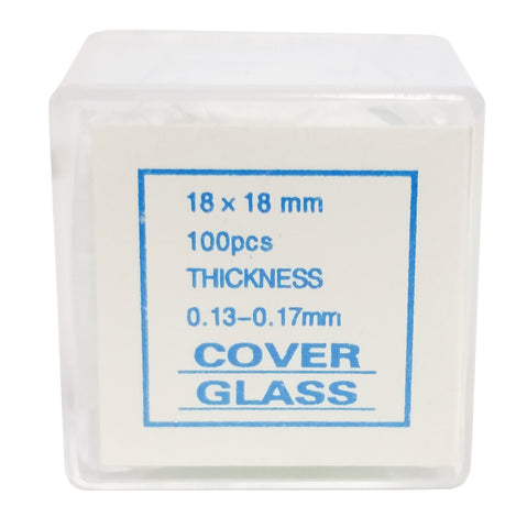 Microscope Cover Slips, Size #1 Thickness, 18mm by 18mm, Case of 50000 Slides by Go Science Crazy