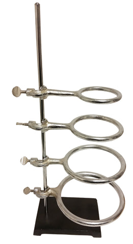 6x9 Steel Stand with 24" Rod and Steel Rings Size 3", 4", 5" AND 6"