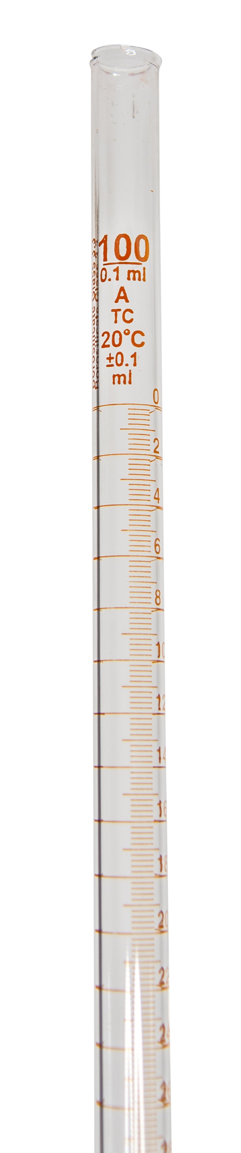 Burette with Ground Glass Stopcock 100ml capacity. Class A.