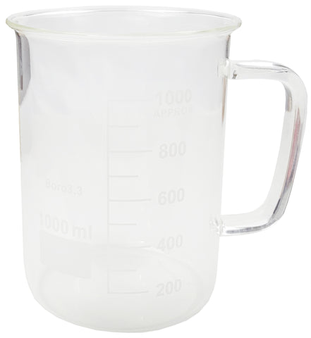 Beaker Mug 1000ml Borosilicate Glass.  Case of 24.