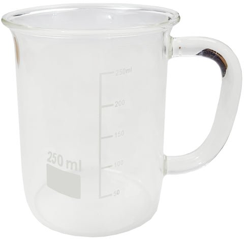 Beaker Mug 250ml Borosilicate Glass