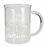 Beaker Mug 500ml with Caffeine Symbol Borosilicate Glass. Case of 40.