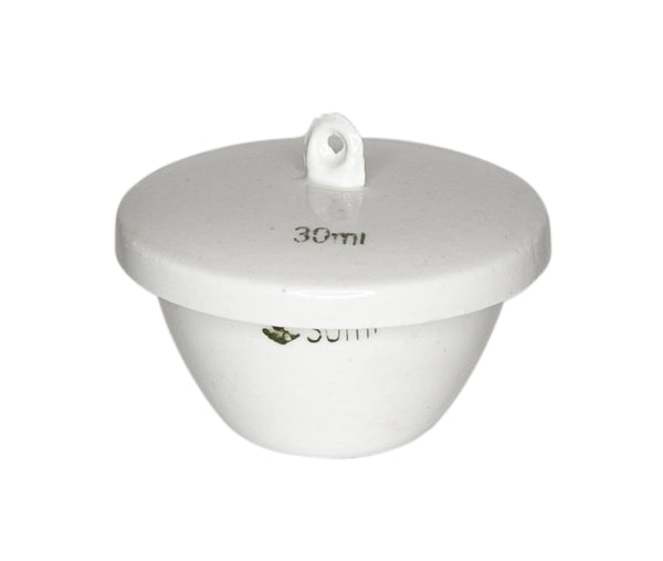 30 ml Porcelain Crucible & Lid