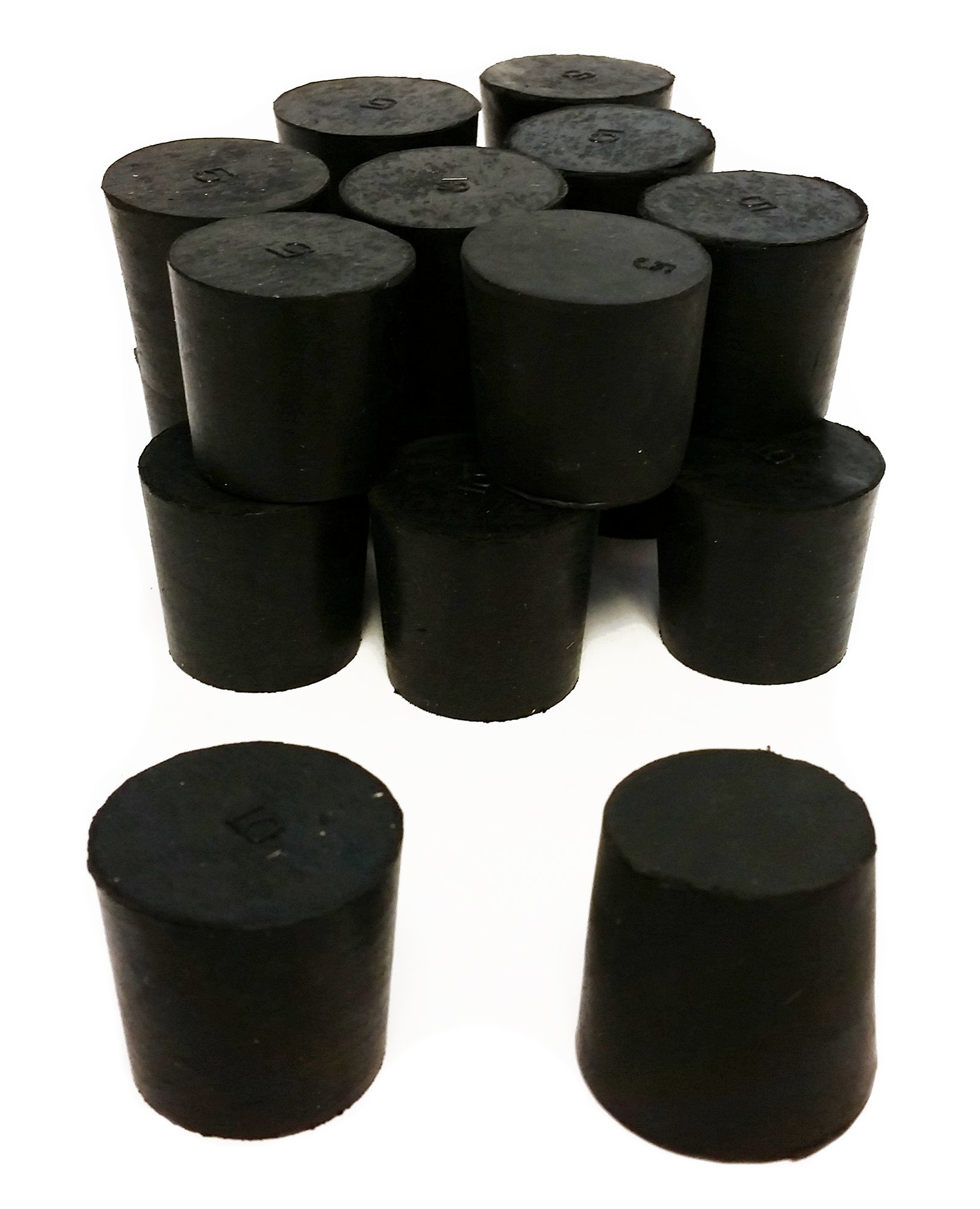 Stoppers, Rubber Size 5, Solid. Pack of 1-Pound.