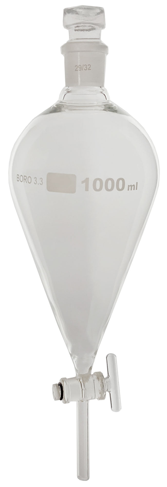 Separatory Funnel with Glass Stopcock, 1000ml