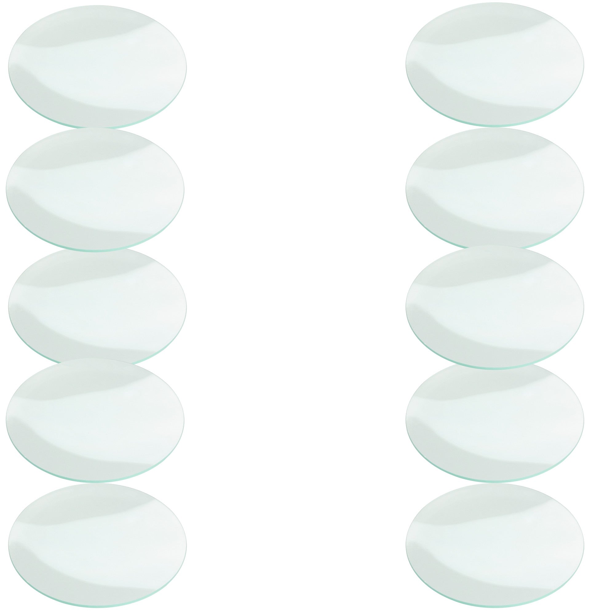 Cover Glass with Fire-Polished Edge, 50mm Diameter. Made from borosilicate glass.  Pack of 10