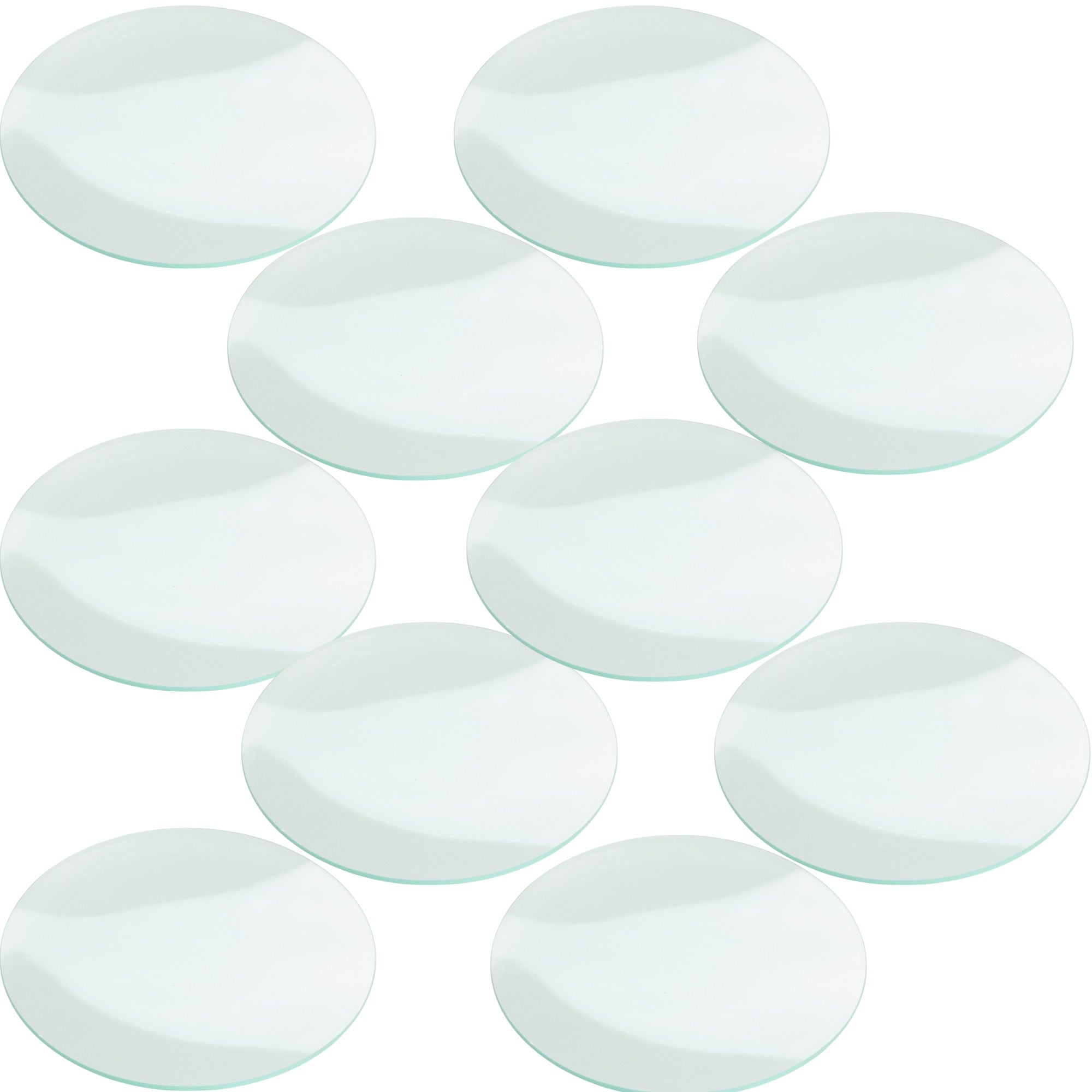 Cover Glass with Fire-Polished Edge, 115mm Diameter.  Made from borosilicate glass.  Pack of 10