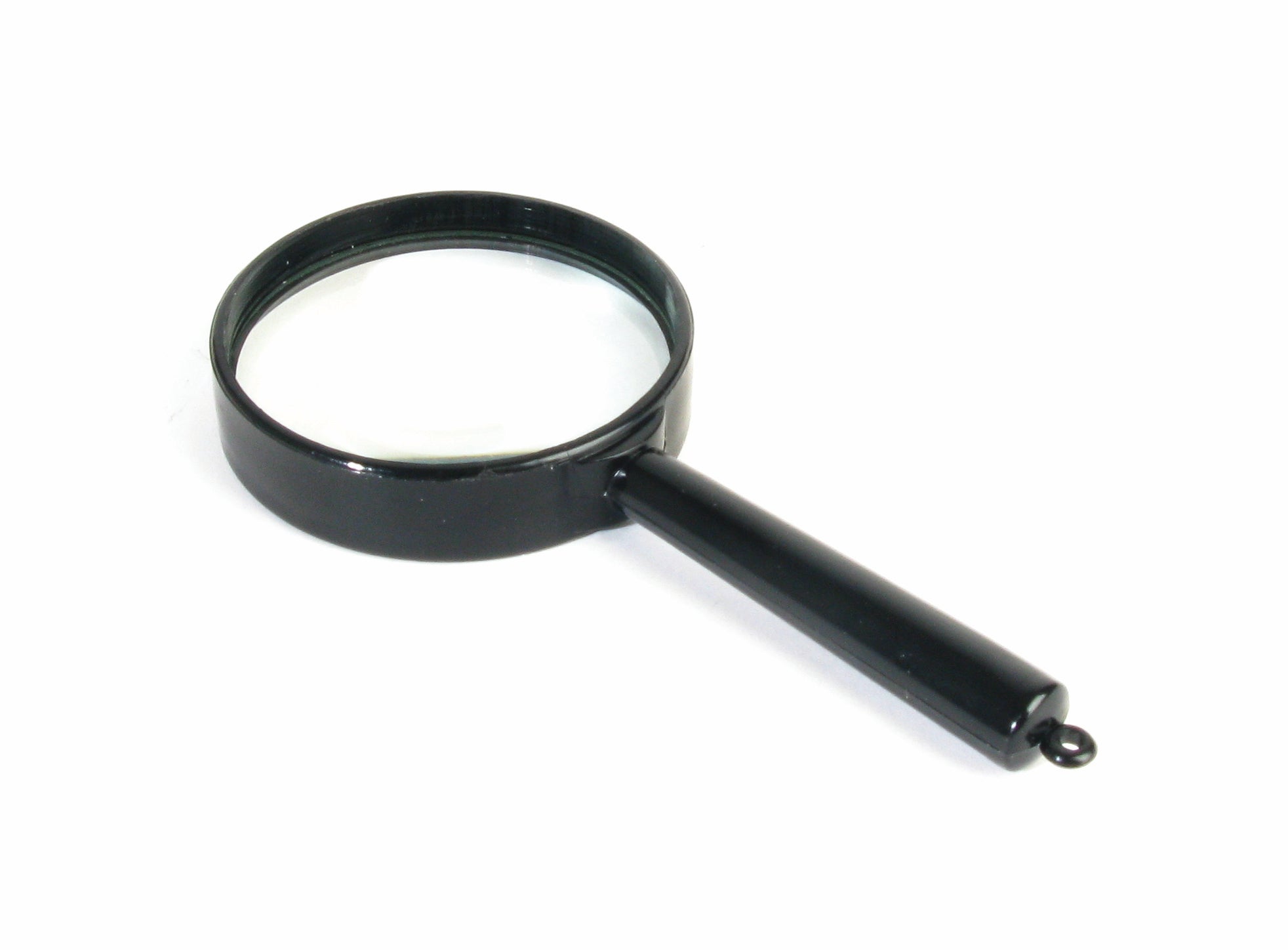 Magnifier Black Plastic Frame, 2" diameter, 3X magnification.