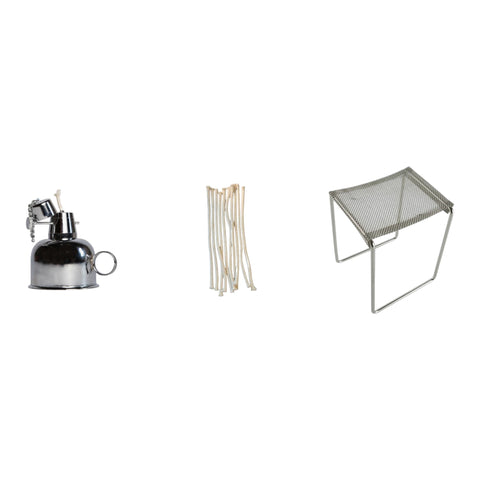 Alcohol Lab Burner Kit with Stand and Replacement Wicks – Includes 120mL Burner, Metal Stand, and 10 Wicks – Ideal for Chemistry Labs and Education