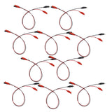 Connector Cord Alligator Clips 12" length. One each red & black per pair.  Pack of 10 pair.