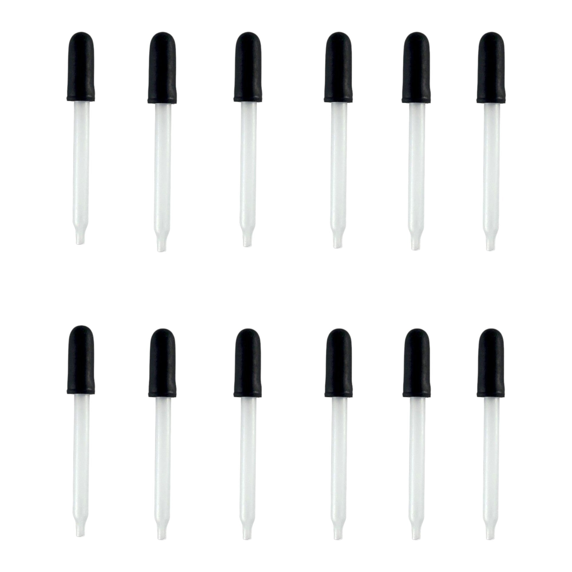 Dropper Medicine with Straight Plastic Pipette 3 inches length.  Pack 12