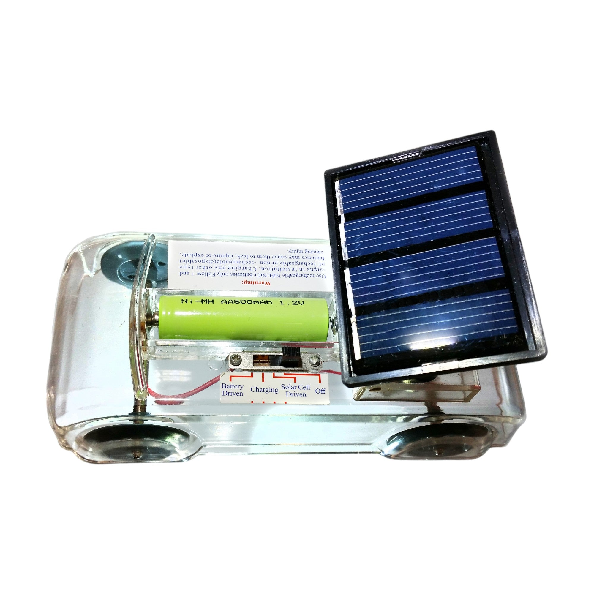 Solar Panel Includes: Rechargeable AA Battery