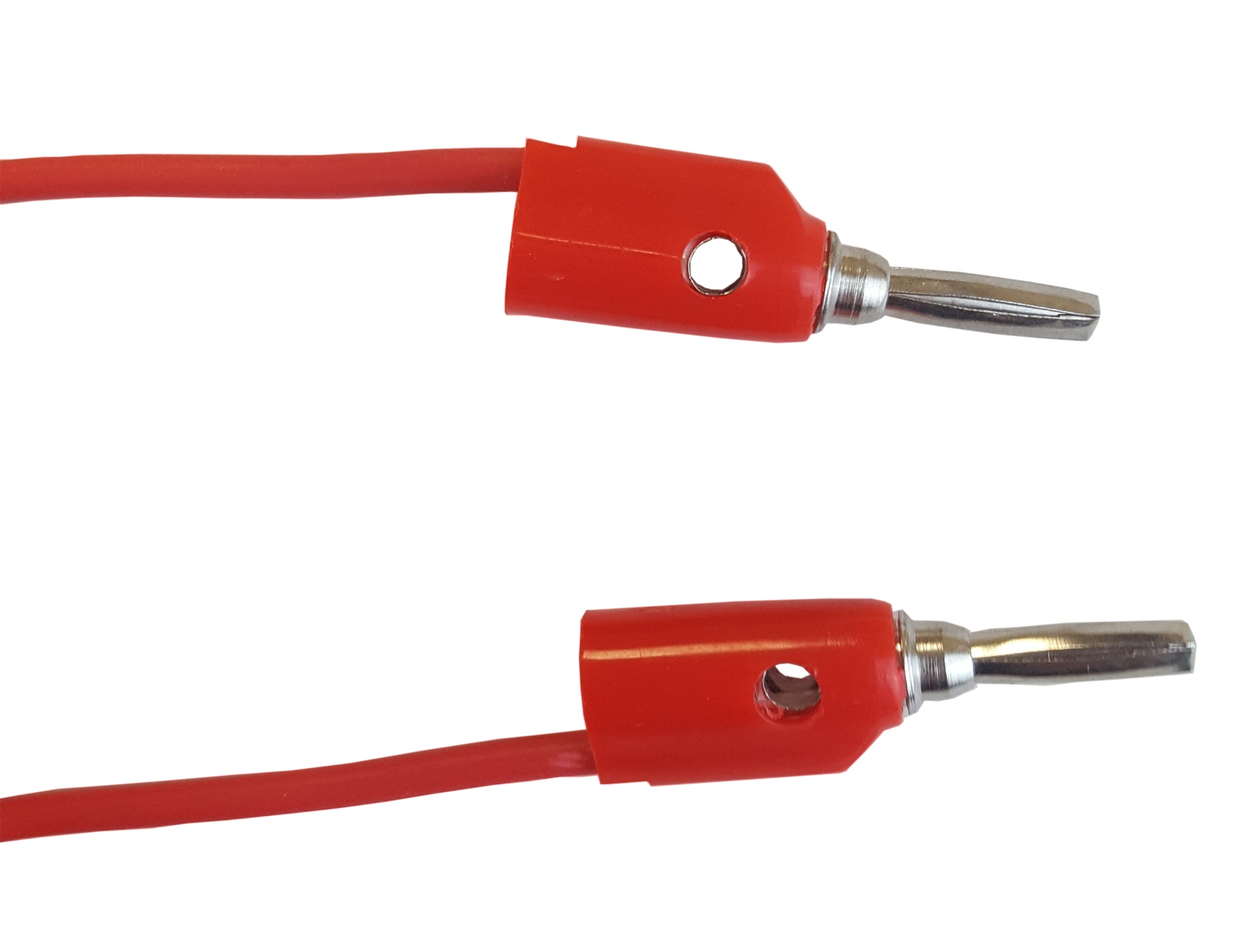 Connector Cords, 12 inch length, Banana Ends, Single Red Cord
