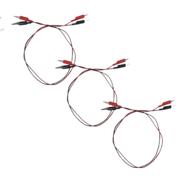 Connector Cords, Alligator/Alligator, 24 inch Length. Set 3 red and 3 black.