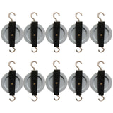 Single Pulley, Aluminum, Pack of 10