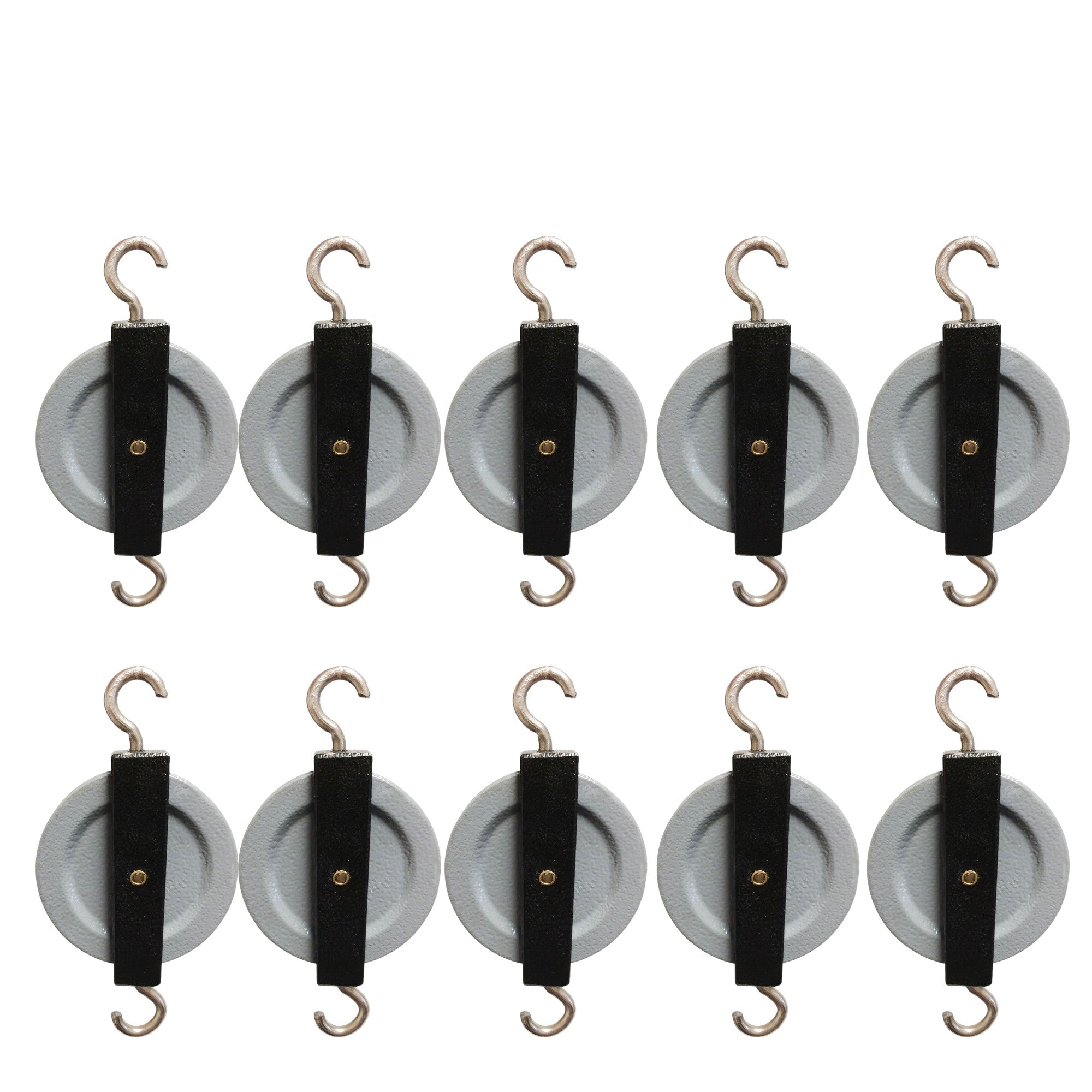 Pulley Single Painted Metal 50mm, Parallel. Pack of 10