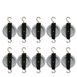 Pulley Single Aluminum 50mm, Parallel,  Painted. Pack of 10 by Go Science Crazy