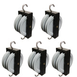 Pulley Double Aluminum 50mm., Parallel,  Painted. Pack of 5. by Go Science Crazy