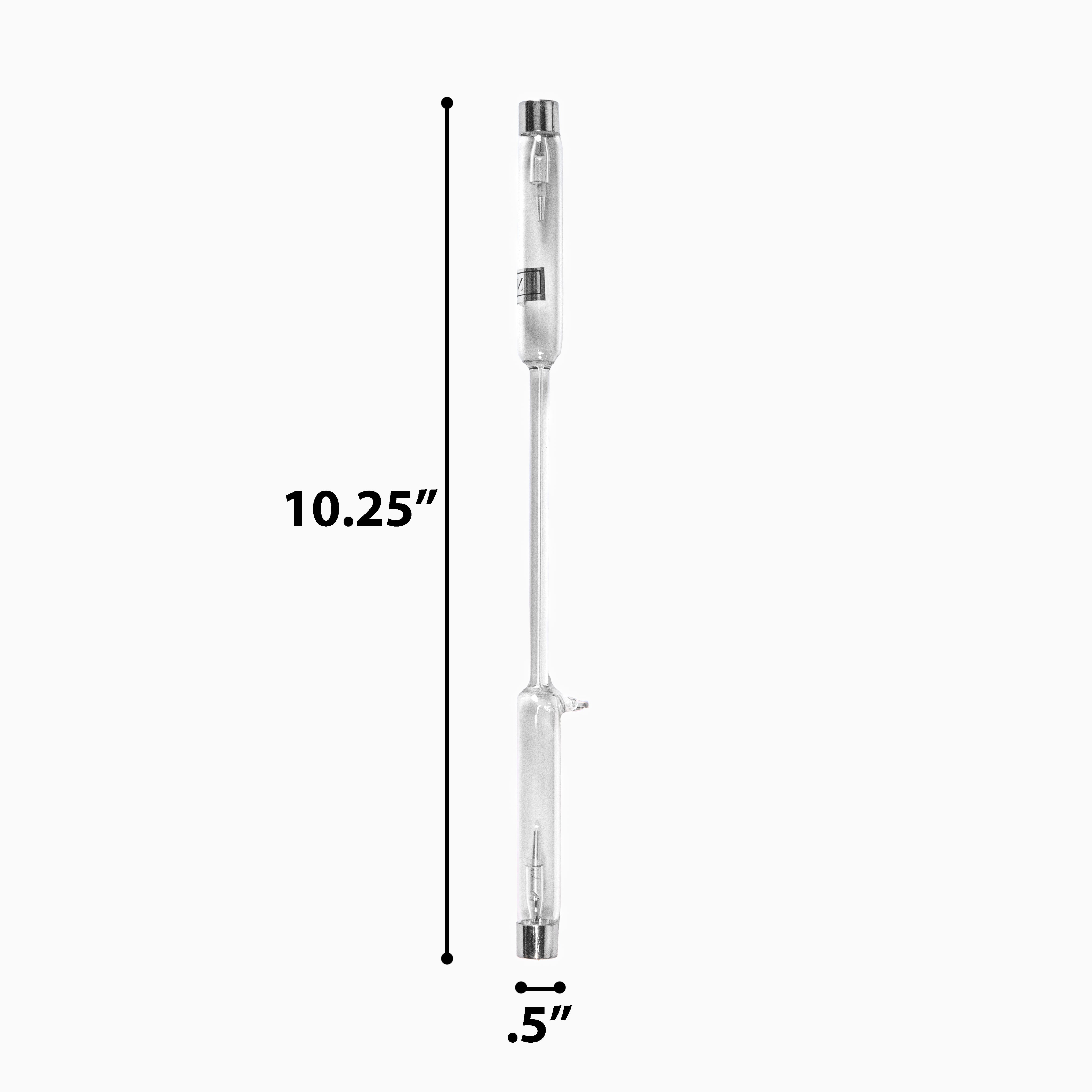 1865-4 : Spectrum Tube with Hydrogen Gas.  Made from borosilicate glass and containing neon gas under a low-pressure vacuum. The length is 26cm and made to fit a standard Spectrum Power Supply.  Used in spectrum analysis in science education classrooms.