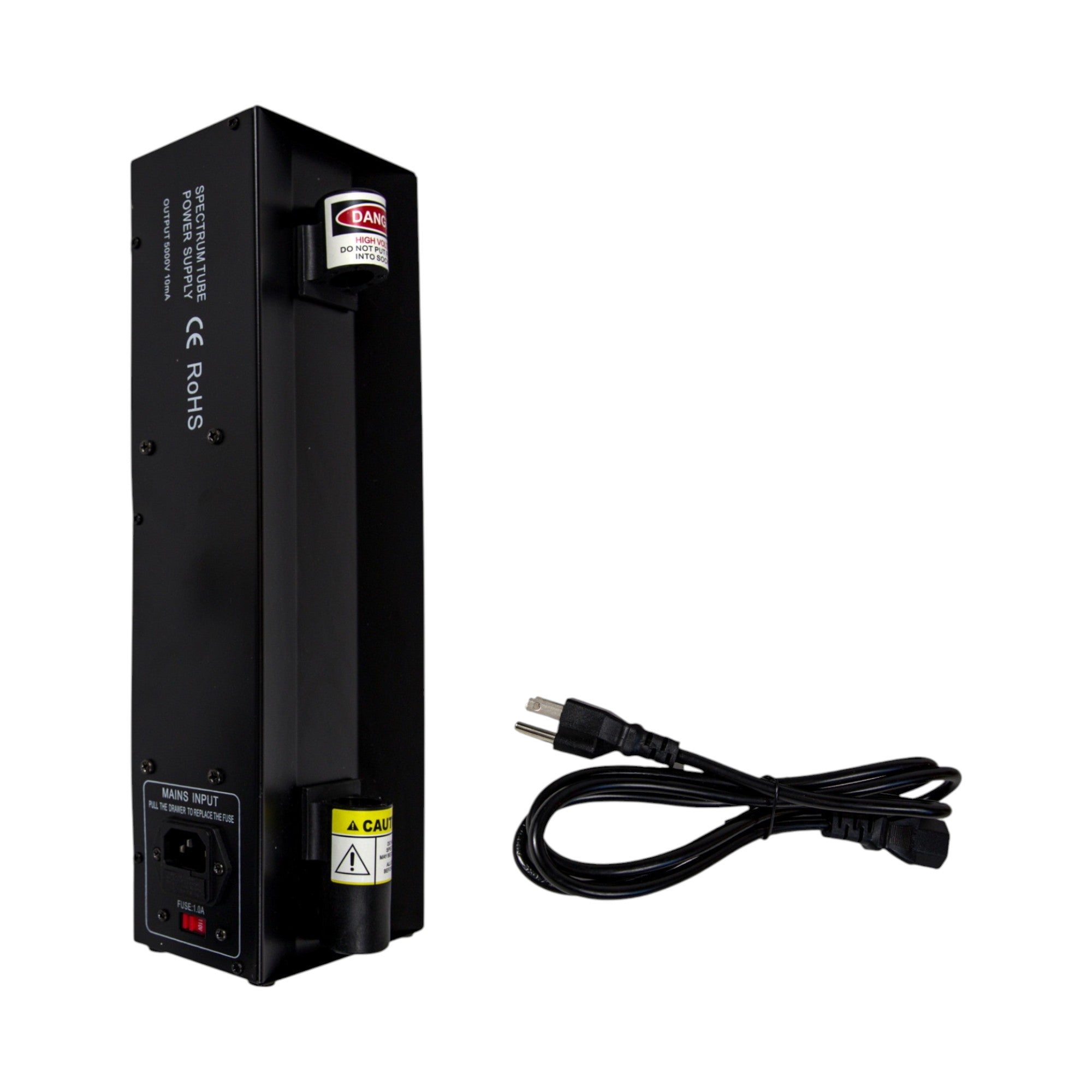 1865-PS : Power Supply for Spectrum Tubes.  A 110 volt Spectrum Tube Power Supply to light various spectrum tubes.  A spectrum tube requires a power supply that provides high voltage and low current to ionize the gas inside the spectrum tube.