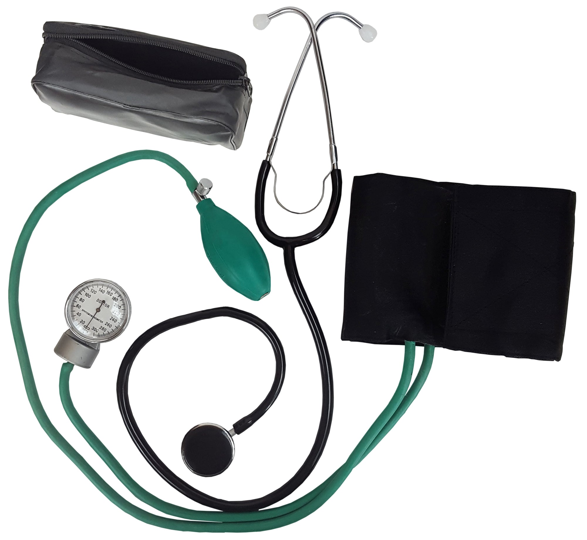 Sphygmomanometer Kit with Stethoscope and Storage Case.  Pack of 10 kits.