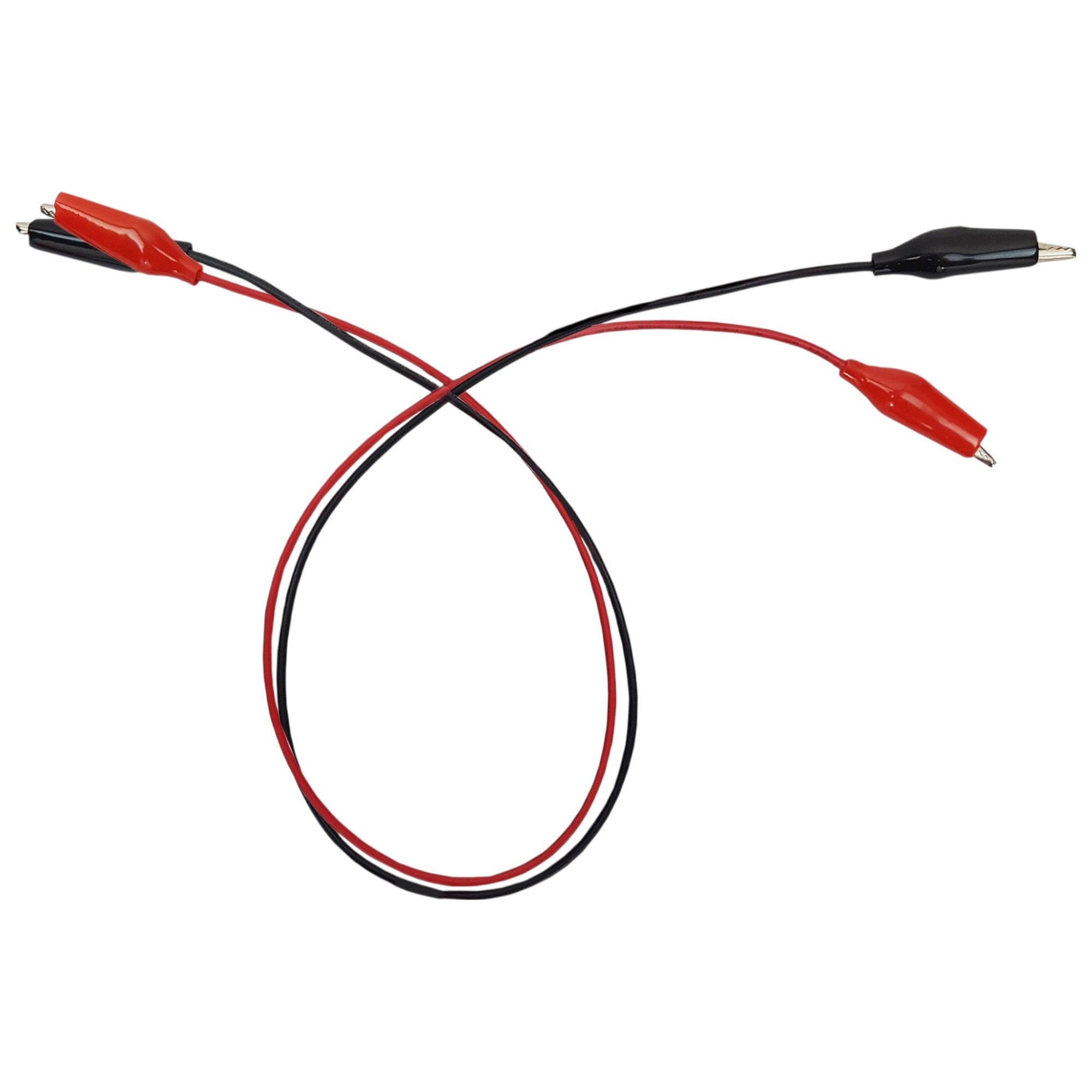 Connector Cords, Alligator Clips on Both Ends. 24 inches long. Sold as a pairs of one red and one black.  This  product has 10 pair per pack.