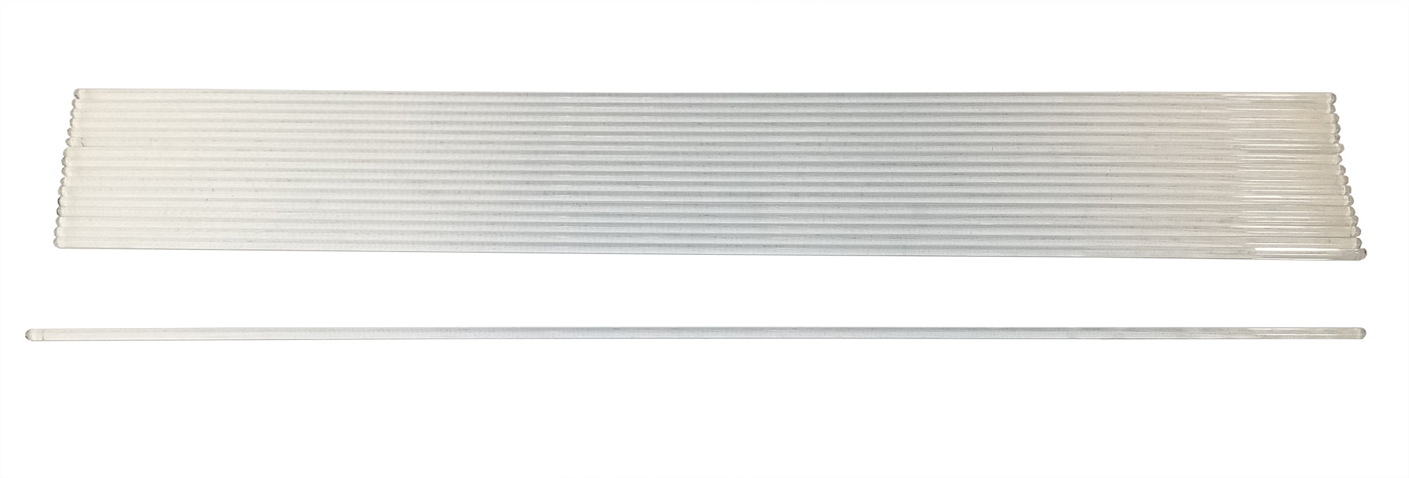 Rods Flint Glass 5mm Outside Diameter 24 inches or 610mm Length. Case of 10 Pounds.