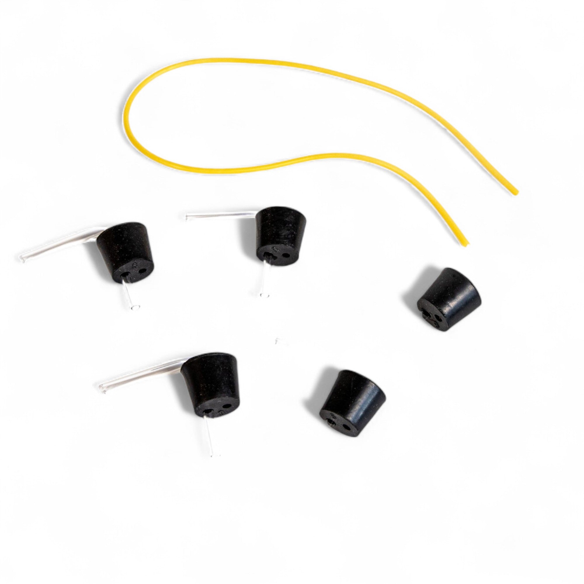 Connector Right Angle Glass Connector Kit, #6 Stopper-2 Hole, 24in Latex Tubing