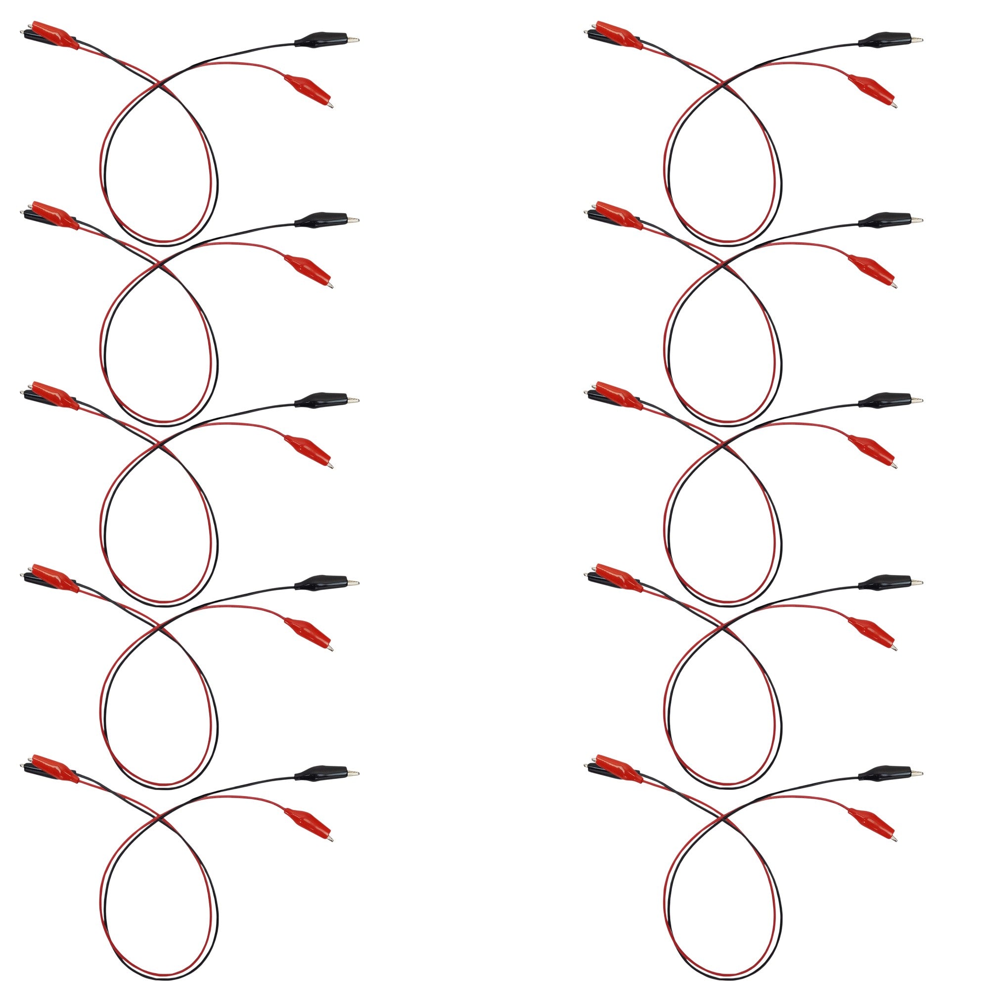 Connector Cords, Alligator Clips on Both Ends. 36 inches long. Sold as a pairs of one red and one black.  This  product has 10 pair per pack.