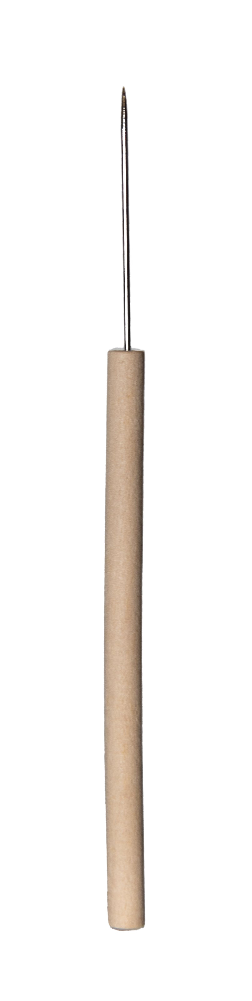 Teasing Tool with wood handle and straight metal tip.  Case 144.
