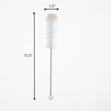 Brush, Test Tube, with Nylon Bristles and Galvanized Metal Handle, 35x175x280mm.  Pack 12.