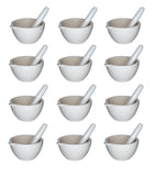 Porcelain Mortar and Pestle, 160mm Opening and 500ml Capacity. Case of 12.