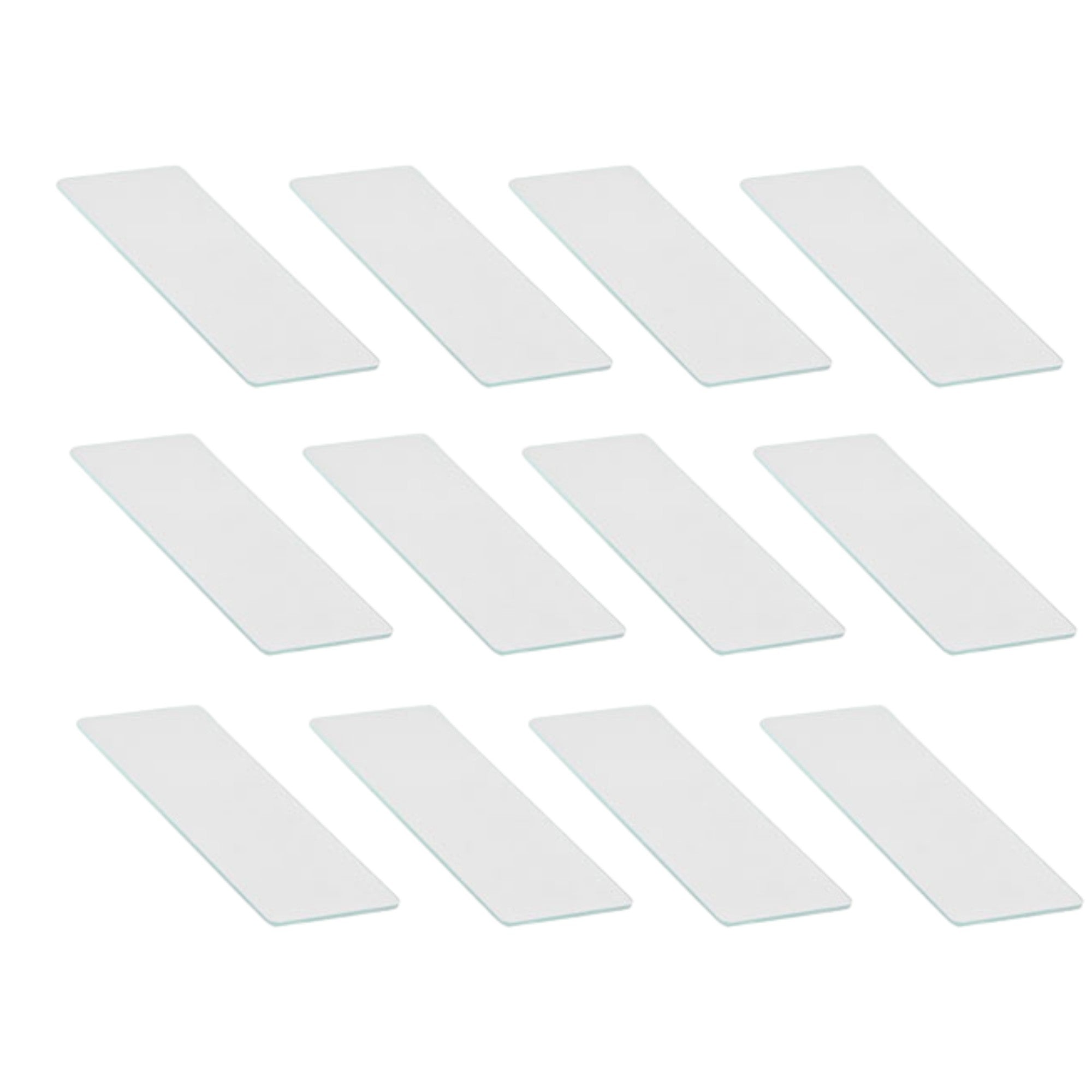 Microscope Slides, Glass, Size 75mm x 25mm. Pack of 12 Slides.