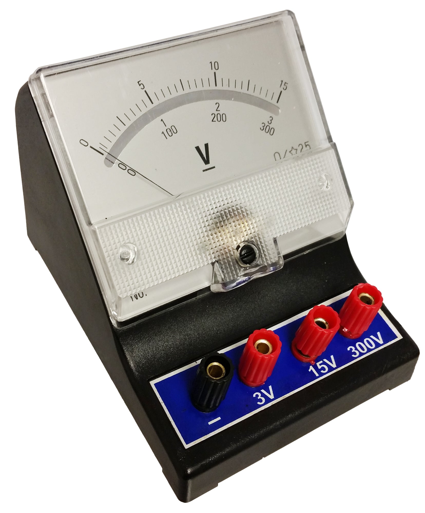 Voltmeter Analog, 0V to 3V, 0V to 15V, 0V to 300V; DC; Case of 40.