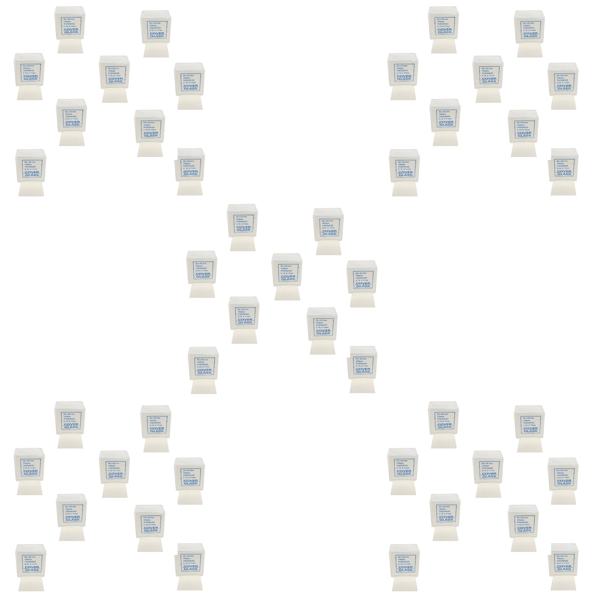 Microscope Cover Slips, Size #1 Thickness, 22mm by 22mm, Case of 50000 Slides by Go Science Crazy