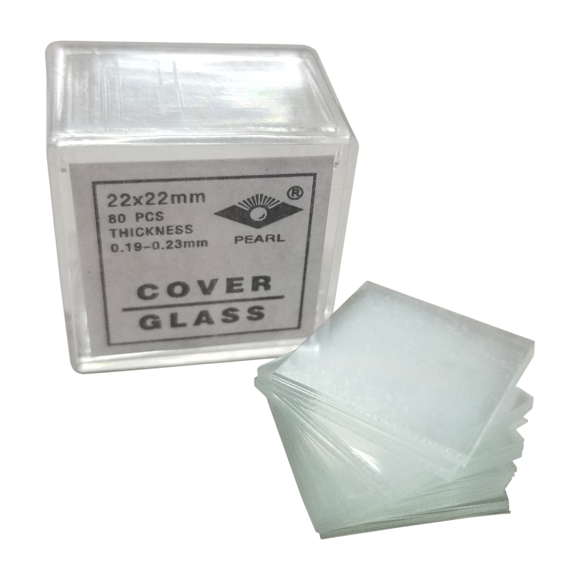 Microscope Glass Cover Slips, Size #2 Thickness, 22mm by 22mm, Box of 80 by Go Science Crazy