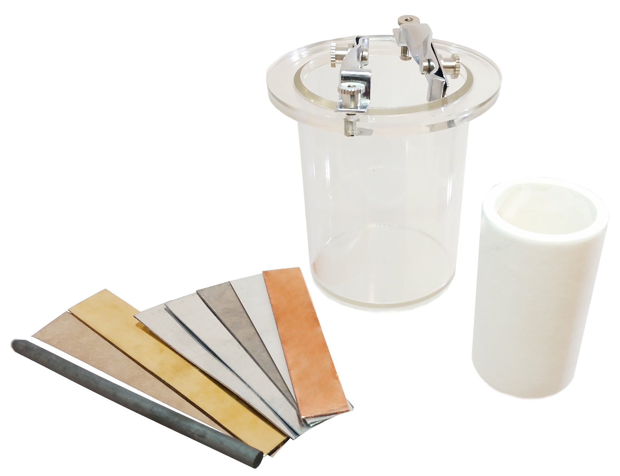 Voltaic Cell with Eight Electrodes and a Porous Cup for Science Education